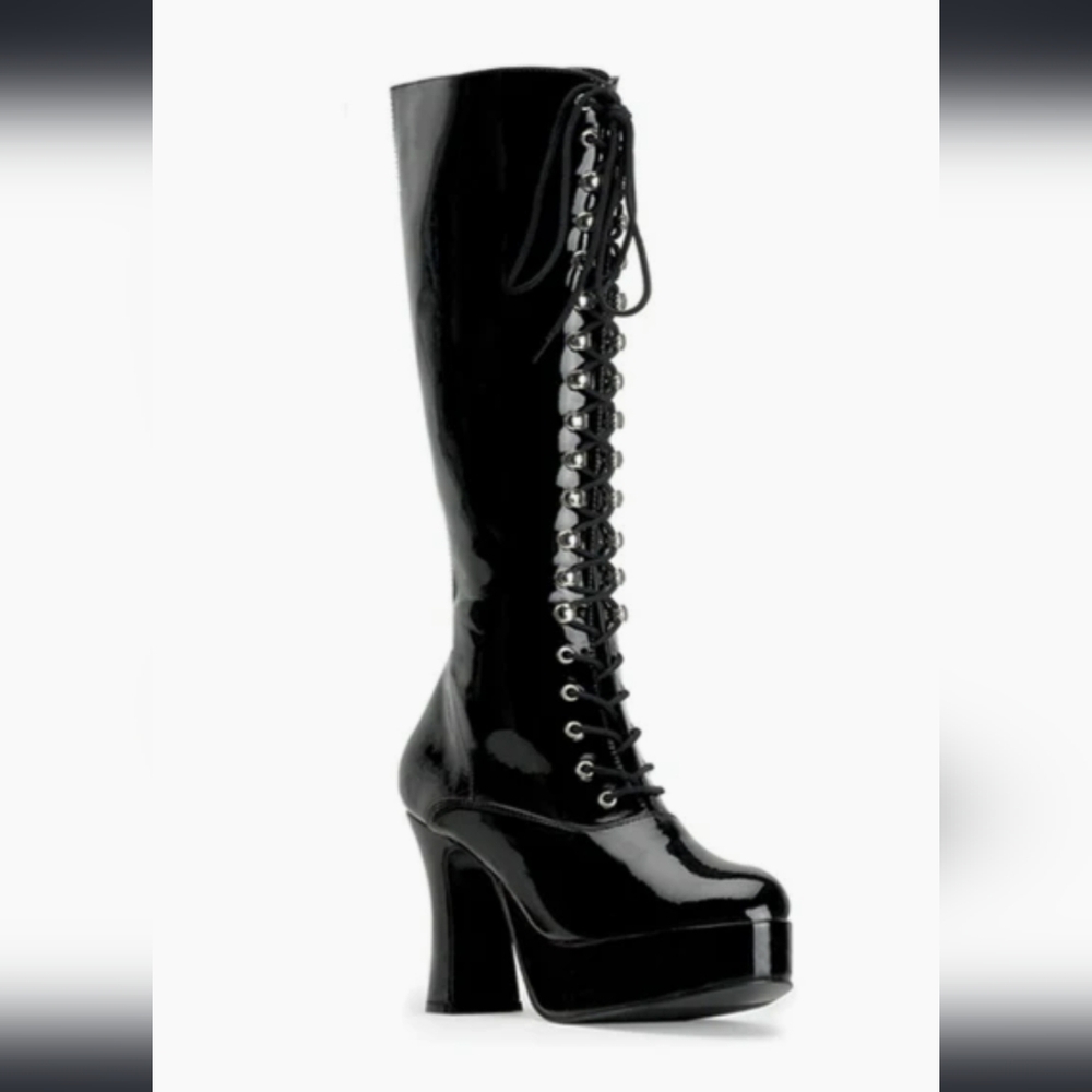 Size 9 New Women's Black Lace-Up Platform Boots Exotica -2020 Gothic 🖤
